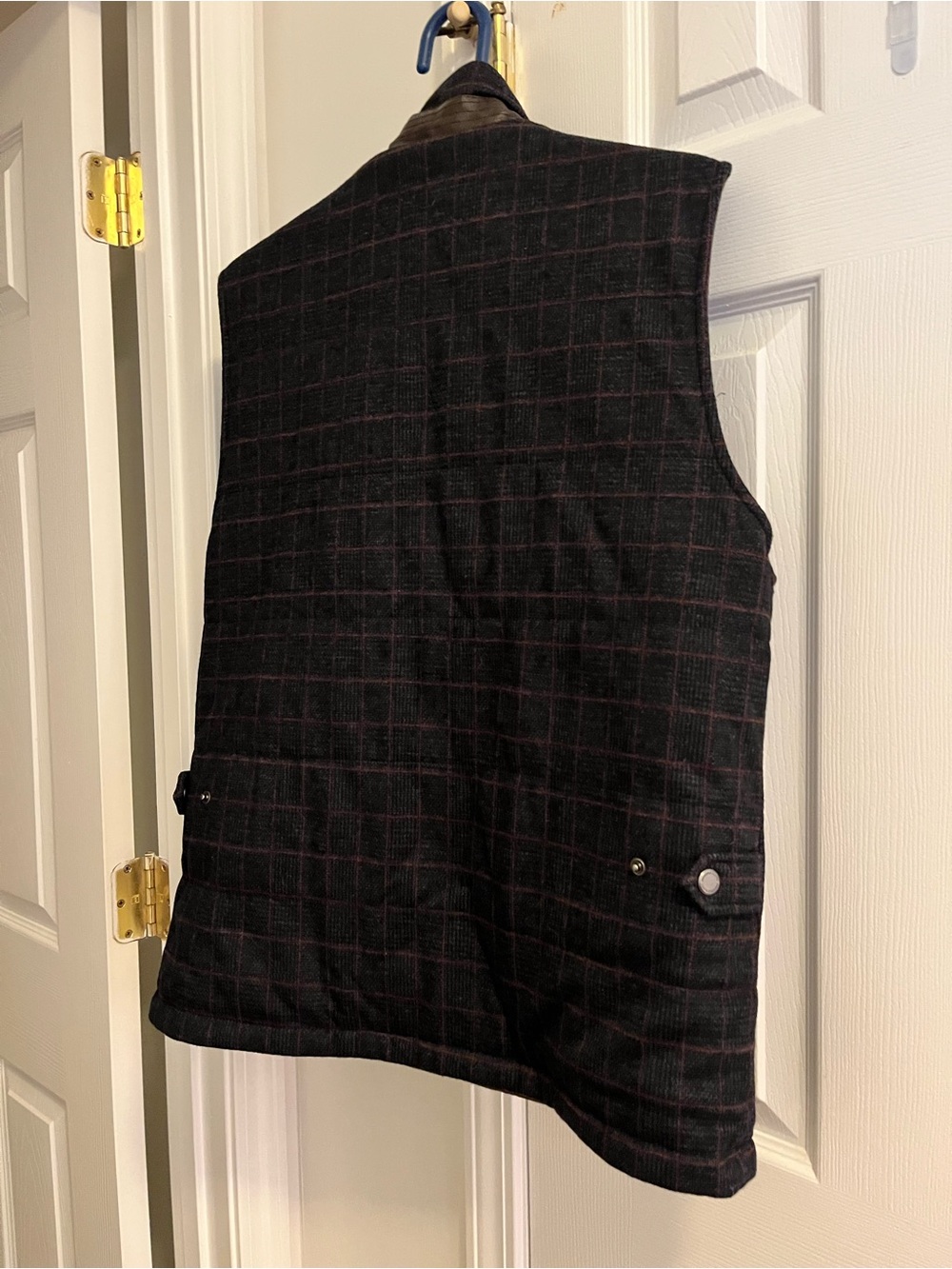 Johnston & Murphy Reversible Quilted Vest Brown Plaid Men’s Large - Picture 10 of 10